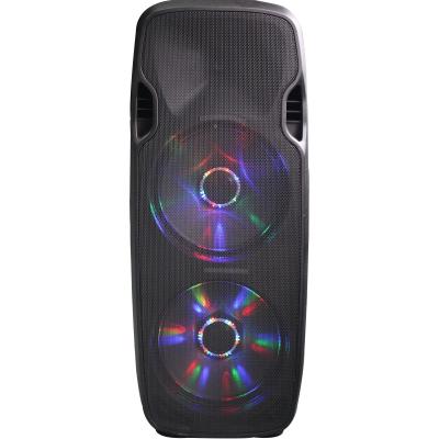 China Outdoor/Home Activities/Professional 15 Inch Active Box Dual PA Speakers Stage with USB/SD/FM/BT /with 1pcs Wireless MICS for sale