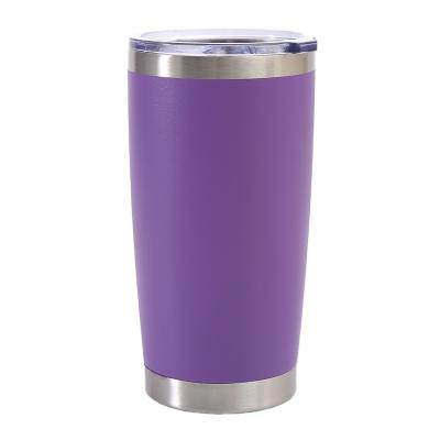 China 20 Ounce Sustainable With Metal Straw Lid Insulated Double Wall Stainless Steel Tumbler Set For Travel Mug for sale