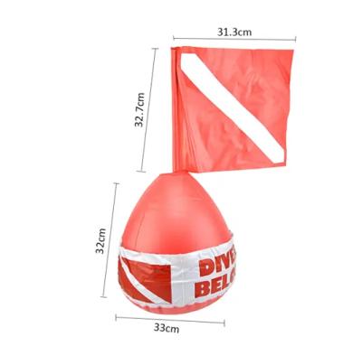 China PVC Inflatable Scuba Diving Signal Float Ball High Visibility Surface Marker Buoy diving float for Underwater Swimming Surfing WIN-00013 for sale