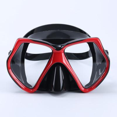 China Anti fog Waterproof anti fog safety fitting large field tempered glass liquid silicone anti uv underwater sports Scuba diving mask for sale