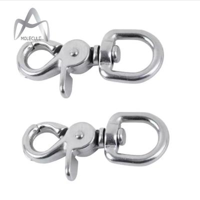 China Heavy Industry 316 Stainless Steel Straps Bag Trigger Swivel Lobster Clasps Snap Hooks Weave Paracord Lanyard Buckles for sale