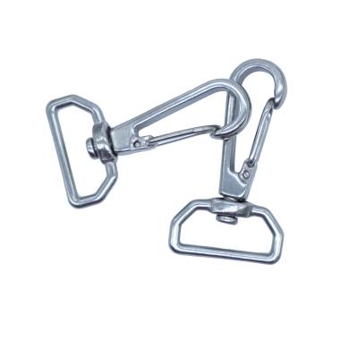 China Heavy Industry Stainless Steel Metal Hook Ring Square Eye Swivel Snap Hook for sale