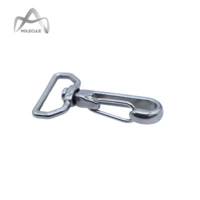 China Heavy Industry Square Ring Swivel Snap Carabiner Chain Stainless Single Snap Hook for sale