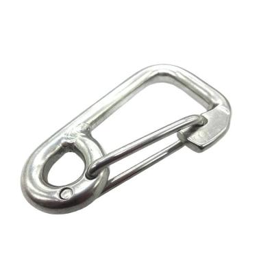 China Heavy Industry AISA316 Safety Spring Snap Hook with Carabiner Eyelet for Elevating and Raising for sale