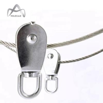 China Lifting Pads Wholesale 304 Stainless Steel Double Wheel Single Pulley M15 Lifting Pulley Block for sale