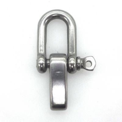 China Retail Industry Stainless Steel Metal Arc D Hook U Shape Key Ring D Loops Chain Hook Connector DIY Keyring Hook for sale