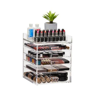 China Sustainable Multi Layer Acrylic Make Up Accessories Organizer With Drawers for sale