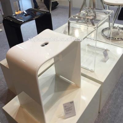 China Modern Modern Bathroom Furniture Rectangle And Transparent Shower Stools Bathroom Chair for sale