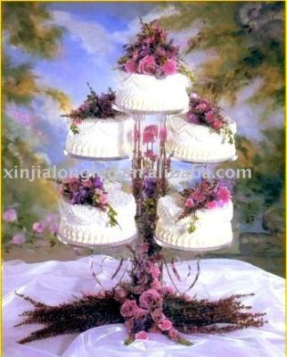 China Sustainable Acrylic Wedding Cake Stand , Plexiglass Heart & Shape Cake Display for sale