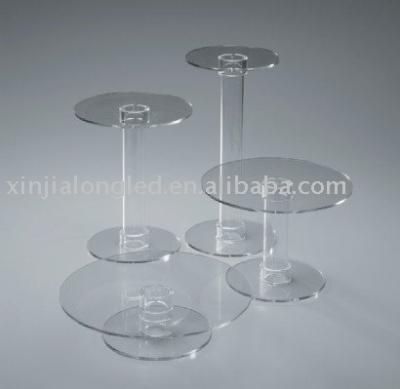 China Wholesale Viable Multi-tiered Clear Cake Stand Multi-Layer Acrylic Cake Stand Waterfall Cake Stand for sale