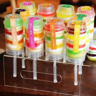 China Clear Square Acrylic Cake Stand Push Lollypop Popping Display Stand Customized for sale