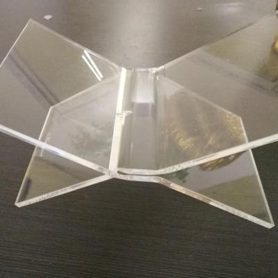 China Disassemble Clear Acrylic Open Book Holder Magazine Display Stand H33599 for sale