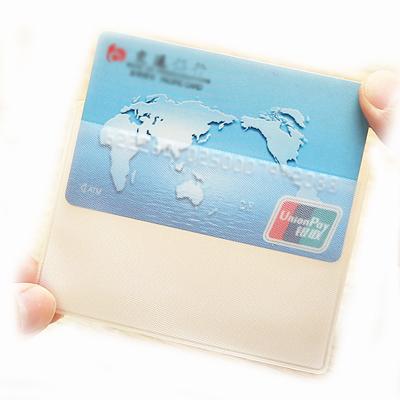 China High quality waterproof/carbon waterproof soft card holder visa card financialID bank credit business PVC protective sleeve for sale