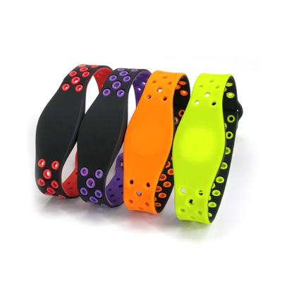 China Adjustable Waterproof ID Silicone FM1108 S50 13.56Mhz NFC RFID Wristbands Card None for sale