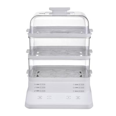 China Food Grade Plastic imichef 16L 3 Layers Visual Multifunctional Foldable Food Steamer Electric Steamer Machine for sale