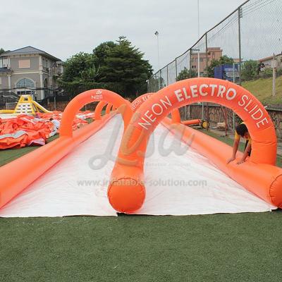 China One lane/ two slide lanes/three slide lanes Superior PVC Inflatable City Slip N Slide for Adult at Factory Price for sale