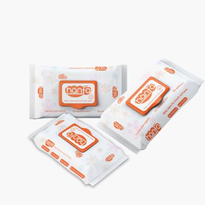 China Factory Price Hot Selling Eco - Friendly Baby Wipes Wet Cloth For Sensitive Skin for sale