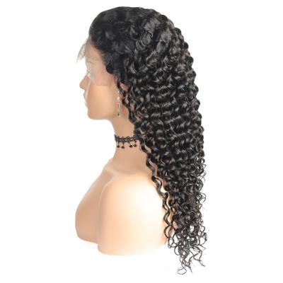 China Deep Wave Frontal Wig 13x4 Lace Frontal Hair Lace Front Wigs With Bangs Deep Curly Brazilian for sale