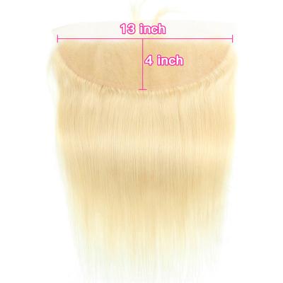 China 613 613 13X4 Virgin Human Hair Straight Frontal Bundles With HD Transparent 613 Frontal Blonde Straight Frontal Pieces for sale