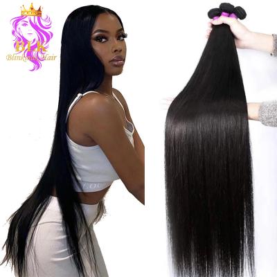 China Dyed 40inch Long Hair Bundles Unprocessed 40inch Cuticle Aligned Straight Virgin Mink Hair Bundles for sale