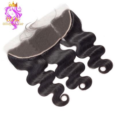 China Dyed Raw Brazilian 100% Virgin Cuticle Aligned Human Hair HD Transparent 13*4 Lace Body Wave Frontal For Vendors for sale