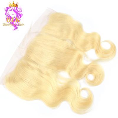 China 613 13X4 Body Wave Good Quality 613 Blonde Hair Lace Frontal Headband With HD Transparent Baby Hair Lace Frontal 613 Preplucked for sale