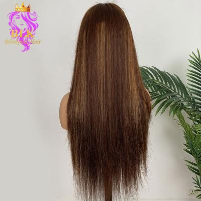 China Hot Selling Colored Wigs Cheap Drop Shipping Wholesale Highlight Wigs 13X4 Frontal Wigs Lace Front Wigs With Highlights for sale