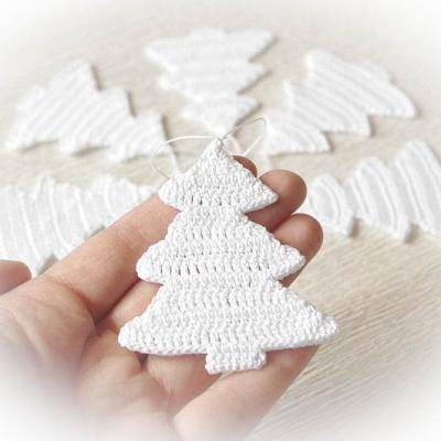 China 100% Cotton Crochet Christmas Tree Ornament Christmas Tree Decorations for sale