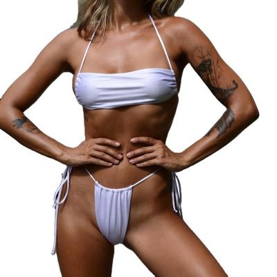 China 23207 Breathable Beach Swimwear Swimwear Crop Top Women Bikini Set Sexy Beach Wear for sale