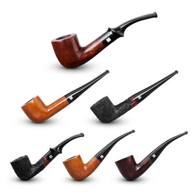 China Low price cute classic briar design mini size wooden tobacco smoking pipe with acrylic mouthpiece for sale