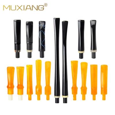 China Smoking Accessories MUXIANG Custom Design OEM ODM Welcome Tobacco Stem Replacement Along Pipe Acrylic Mouthpiece For Briar Smoking Pipe for sale