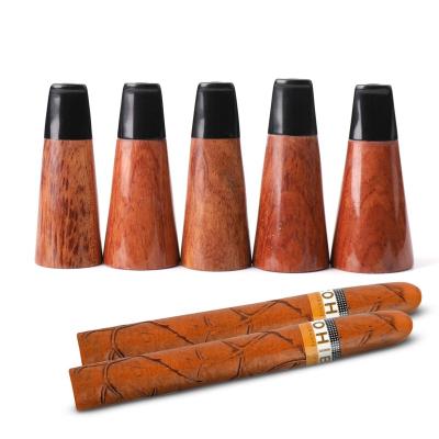 China Cigar Mouthpiece With Filter Custom Logo Wood Cigar Holder Gentleman Cigar Smoking Mouthpiece With Filter for sale