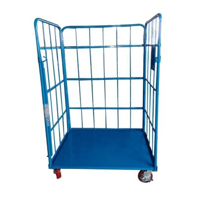 China Easy Folding Foldable Storage Rack Trolley Carrier Truck For Warehouse for sale