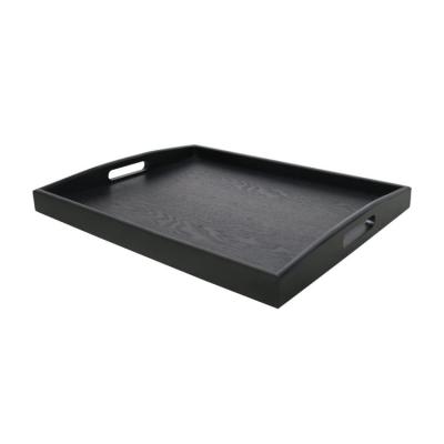 China Novel Design Universal Morden Smooth Convenient Multi Functional Pine Bread Food Solid Serving Tray for sale