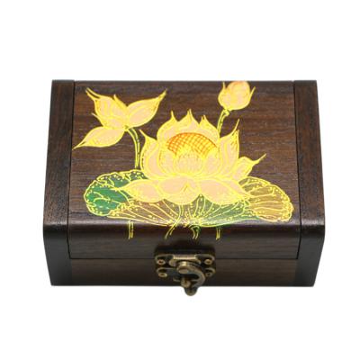 China 100% Solid Wood Art Trinket Jewelry Box Quality Handmade Desktop Decorative Durable Exquisite Handmade Home for sale