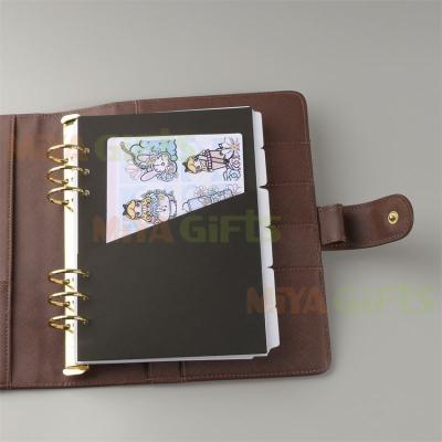 China Printed Planner Glitter Paper Cardboard Top-Loading Inner Pocket Sticker Storage for sale