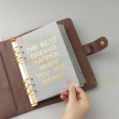 China Custom Printing Transparent Translucent Dashboard Printed Gold Foil Color Vellum for Planner for sale