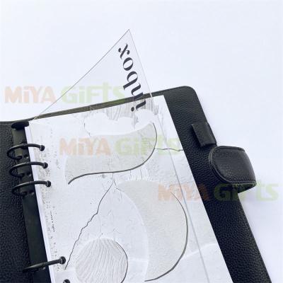 China Custom Logo Design Printed Blank Foil Printing Planner Plastic Thick Transparent Clear Front and Back Cover for sale