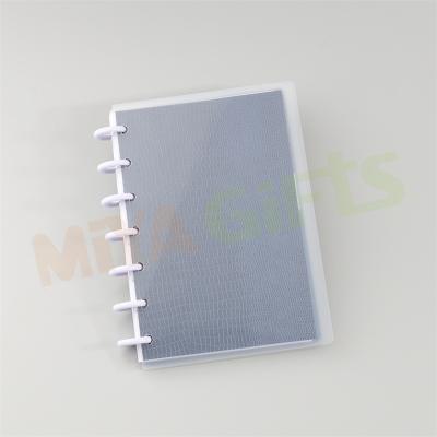 China Custom Printed Discbound Glass Planner Agenda Plastic Thick Transparent Printing Cover for sale