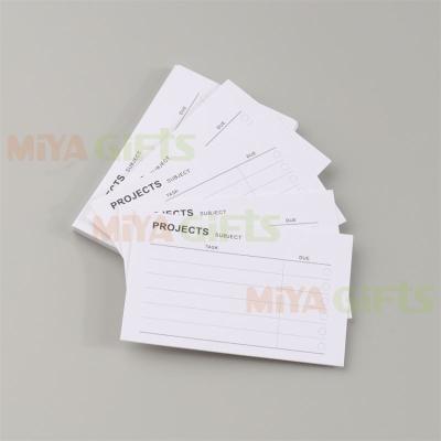 China Custom Printed Daily Task Projects Listing Task Cards Planning Note Card for Planner for sale