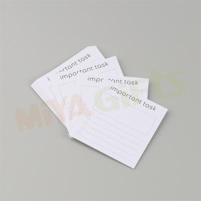 China Printed Design White Paper Cardboard Personal Journal Planning Important Task Schedule Mini Running Cards for sale