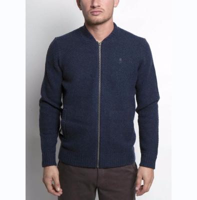 China 80% MEN'S ANTI-PILLING LAMBSWOOL/20% NYLON TEXTURE KNITTED SWEATER (CARDIGAN) for sale