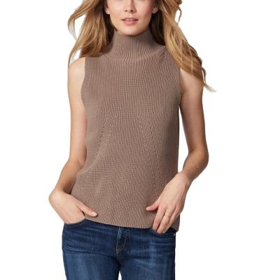 China 100% Faux Wool Skinned Merino Anti-Pilling Neck Sleeveless Sweater FOR WOMEN for sale