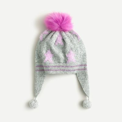 China COMMON GRILL 64/25/8/3 cotton/polyamide/merino wool/elastane KNITTED HAT WITH POM POM for sale