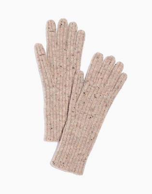 China 3D Shape Inch End WOMEN'S 100% WOOL DONEGAL KNITTED RIB GLOVE WITH SPLIT OPEN FINGER for sale