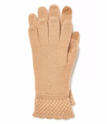 China 3D CONTINUE KNIT THUMB END WOMEN'S 100% CASHMERE KNITTED GLOVE for sale