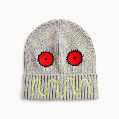 China COMMON BOY'S 65/30/5 cotton//merino nylon wool KNITTED HAT (HAT) WITH EMBROIDERY for sale