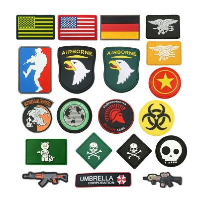 China Custom Made High Quality Handmade Velcro Waterproof Armband Patch Logo Patches Pvc Patch For Rubber Clothing/Bag for sale