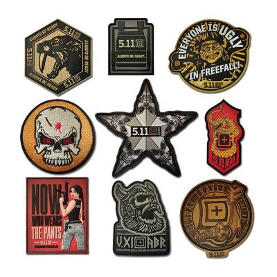 China Hot Sale PVC Velcro Tactical Vest Soft Patch 3D Logo Rubber Letter Patch For Backpack Custom Clothing / Bag for sale