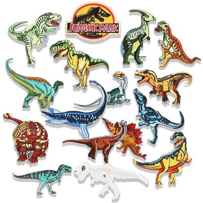 China Hot Sale Handmade High Quality Cartoon Logo Jurassic Era Dinosaurs Embroidery Patch Dinosaur Embroidery Patch Custom for sale